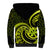 Lime Green New Zealand Mangopare Sherpa Hoodie Aotearoa Maori Koru Style LT14 - Polynesian Pride