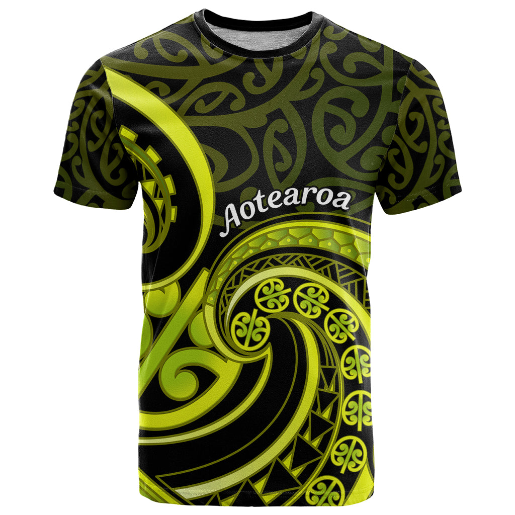 Lime Green New Zealand Mangopare T Shirt Aotearoa Maori Koru Style LT14 Lime Green - Polynesian Pride