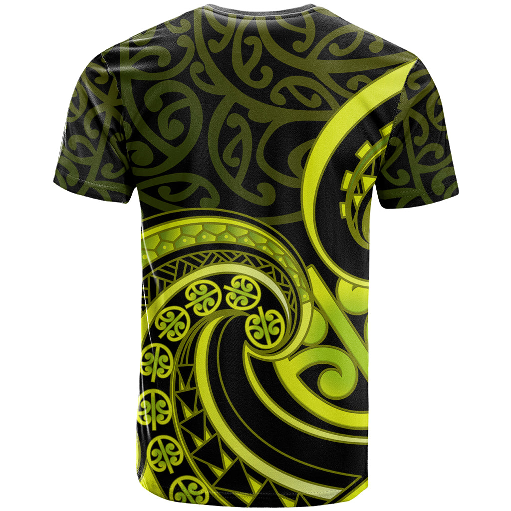 Lime Green New Zealand Mangopare T Shirt Aotearoa Maori Koru Style LT14 - Polynesian Pride
