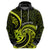 Lime Green New Zealand Mangopare Zip Hoodie Aotearoa Maori Koru Style LT14 - Polynesian Pride