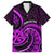 Purple Aotearoa Mangopare Family Matching Long Sleeve Bodycon Dress and Hawaiian Shirt NZ Maori Koru Style LT14 Dad's Shirt - Short Sleeve Purple - Polynesian Pride