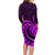 Purple Aotearoa Mangopare Family Matching Long Sleeve Bodycon Dress and Hawaiian Shirt NZ Maori Koru Style LT14 - Polynesian Pride