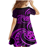 Purple Aotearoa Mangopare Family Matching Mermaid Dress and Hawaiian Shirt NZ Maori Koru Style LT14 - Polynesian Pride