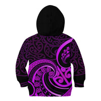 Purple Aotearoa Mangopare Kid Hoodie NZ Maori Koru Style LT14 - Polynesian Pride
