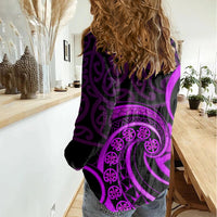 Purple Aotearoa Mangopare Women Casual Shirt NZ Maori Koru Style LT14 - Polynesian Pride