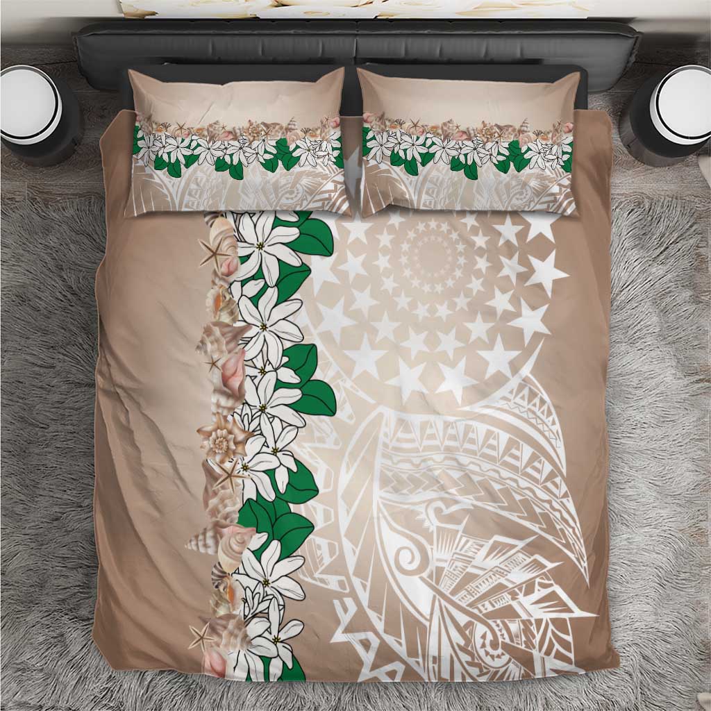 Cook Islands Tiare Maori With Conch Shell Bedding Set 2025 Pasifika Polynesian Tattoo