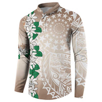 Cook Islands Tiare Maori With Conch Shell Button Sweatshirt 2025 Pasifika Polynesian Tattoo LT14 - Polynesian Pride