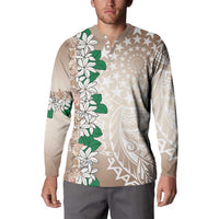Cook Islands Tiare Maori With Conch Shell Button Sweatshirt 2025 Pasifika Polynesian Tattoo LT14 - Polynesian Pride