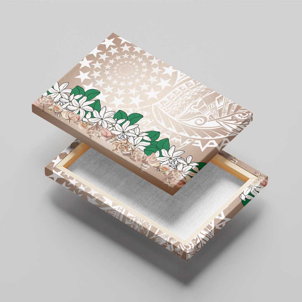 Cook Islands Tiare Maori With Conch Shell Canvas Wall Art 2025 Pasifika Polynesian Tattoo LT14 - Polynesian Pride