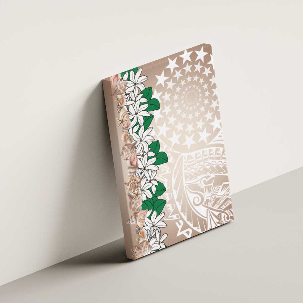 Cook Islands Tiare Maori With Conch Shell Canvas Wall Art 2025 Pasifika Polynesian Tattoo LT14 - Polynesian Pride