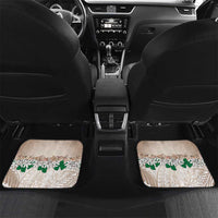 Cook Islands Tiare Maori With Conch Shell Car Mats 2025 Pasifika Polynesian Tattoo LT14 Set 2pcs - Back Brown - Polynesian Pride