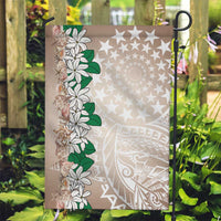 Cook Islands Tiare Maori With Conch Shell Garden Flag 2025 Pasifika Polynesian Tattoo LT14 Garden Flag Brown - Polynesian Pride