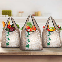 Cook Islands Tiare Maori With Conch Shell Grocery Bag 2025 Pasifika Polynesian Tattoo