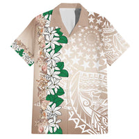 Cook Islands Tiare Maori With Conch Shell Hawaiian Shirt 2025 Pasifika Polynesian Tattoo LT14 Brown - Polynesian Pride
