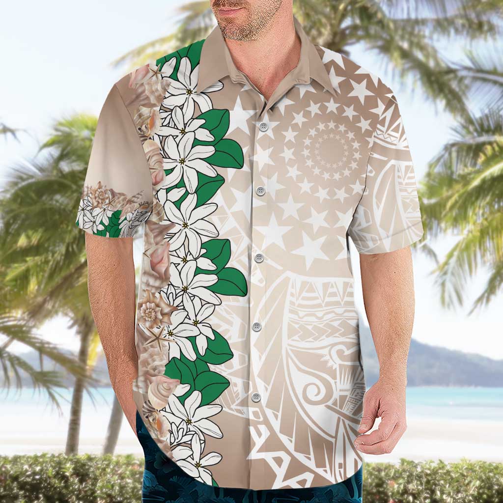 Cook Islands Tiare Maori With Conch Shell Hawaiian Shirt 2025 Pasifika Polynesian Tattoo LT14 - Polynesian Pride