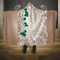 Cook Islands Tiare Maori With Conch Shell Hooded Blanket 2025 Pasifika Polynesian Tattoo LT14 - Polynesian Pride