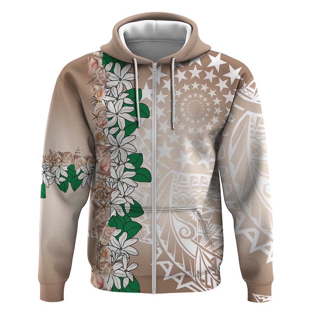 Cook Islands Tiare Maori With Conch Shell Hoodie 2025 Pasifika Polynesian Tattoo