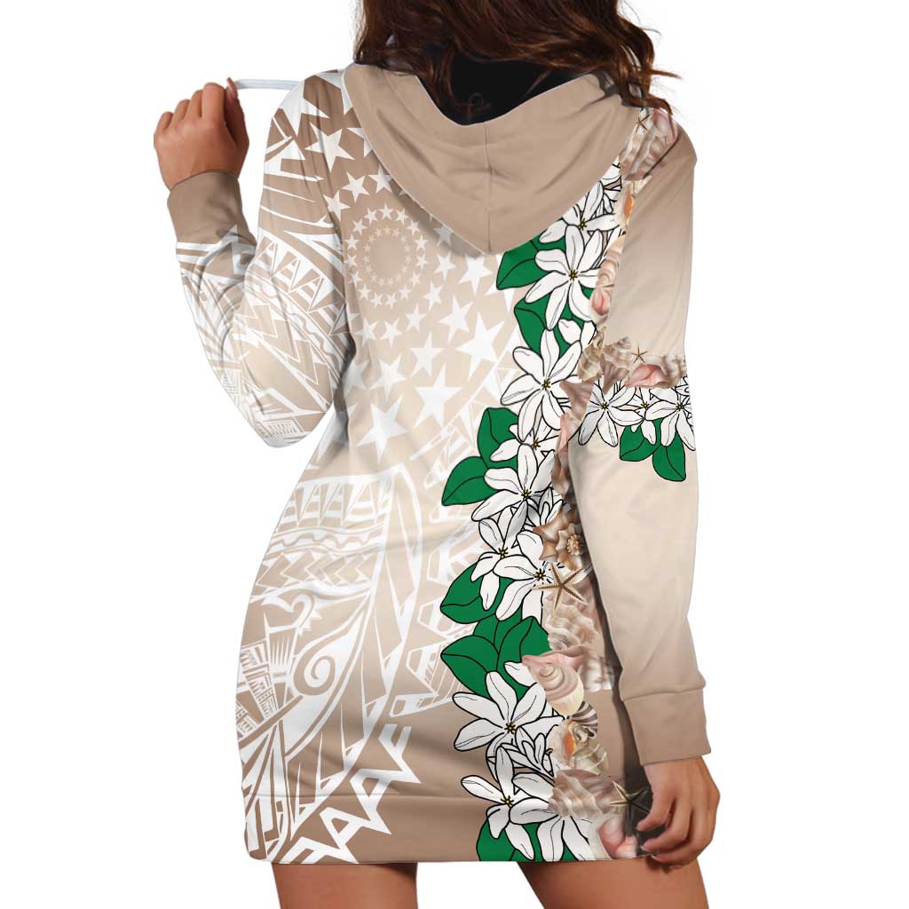 Cook Islands Tiare Maori With Conch Shell Hoodie Dress 2025 Pasifika Polynesian Tattoo LT14 - Polynesian Pride
