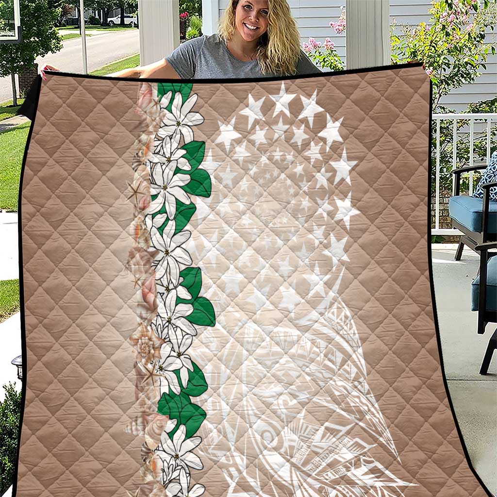 Cook Islands Tiare Maori With Conch Shell Quilt 2025 Pasifika Polynesian Tattoo
