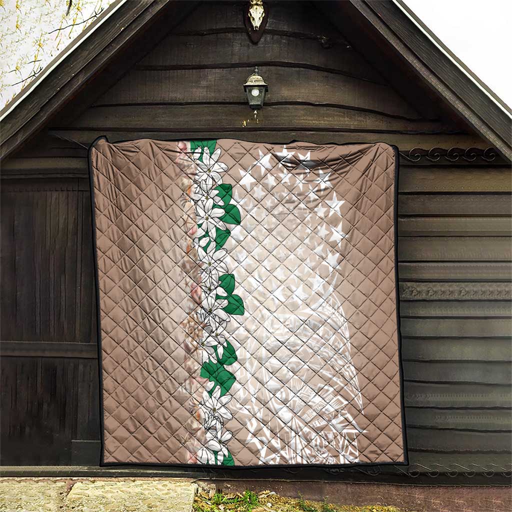 Cook Islands Tiare Maori With Conch Shell Quilt 2025 Pasifika Polynesian Tattoo