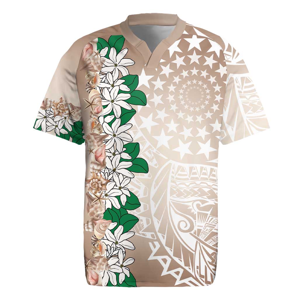 Cook Islands Tiare Maori With Conch Shell Rugby Jersey 2025 Pasifika Polynesian Tattoo
