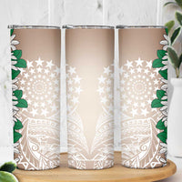 Cook Islands Tiare Maori With Conch Shell Skinny Tumbler 2025 Pasifika Polynesian Tattoo