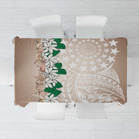Cook Islands Tiare Maori With Conch Shell Tablecloth 2025 Pasifika Polynesian Tattoo LT14 Brown - Polynesian Pride