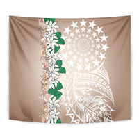 Cook Islands Tiare Maori With Conch Shell Tapestry 2025 Pasifika Polynesian Tattoo