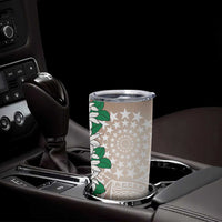 Cook Islands Tiare Maori With Conch Shell Tumbler Cup 2025 Pasifika Polynesian Tattoo LT14 - Polynesian Pride