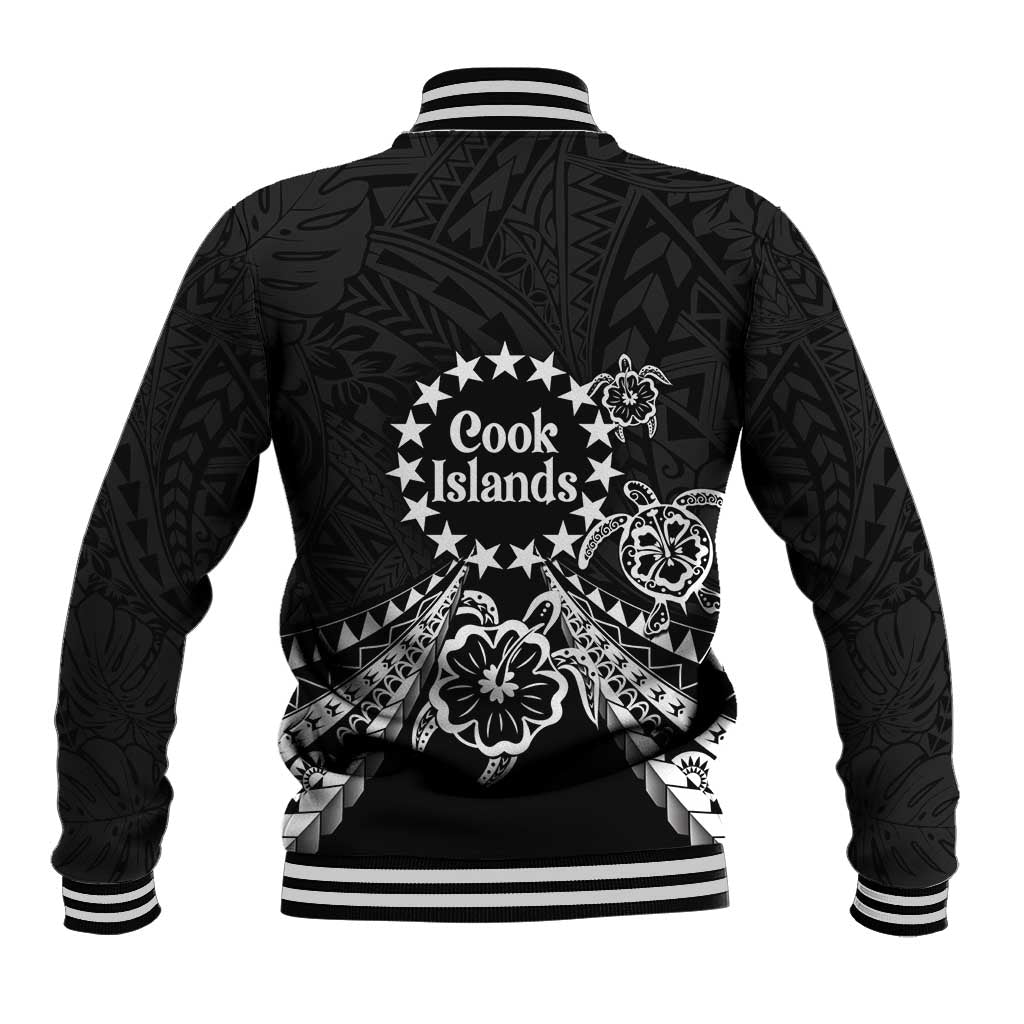 Kia Orana Cook Islands Baseball Jacket 2025 Pasifika Polynesian Turtle Black Color LT14 - Polynesian Pride