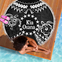 Kia Orana Cook Islands Beach Blanket 2025 Pasifika Polynesian Turtle Black Color LT14 - Polynesian Pride