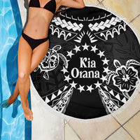 Kia Orana Cook Islands Beach Blanket 2025 Pasifika Polynesian Turtle Black Color LT14 - Polynesian Pride