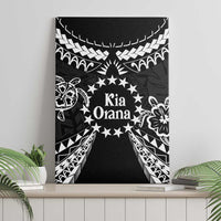 Kia Orana Cook Islands Canvas Wall Art 2025 Pasifika Polynesian Turtle Black Color LT14 - Polynesian Pride
