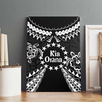 Kia Orana Cook Islands Canvas Wall Art 2025 Pasifika Polynesian Turtle Black Color LT14 - Polynesian Pride