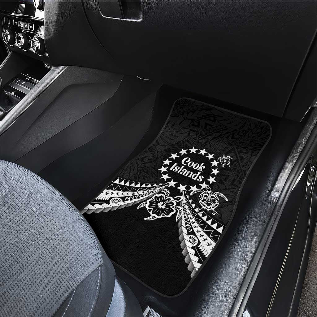Kia Orana Cook Islands Car Mats 2025 Pasifika Polynesian Turtle Black Color LT14 - Polynesian Pride