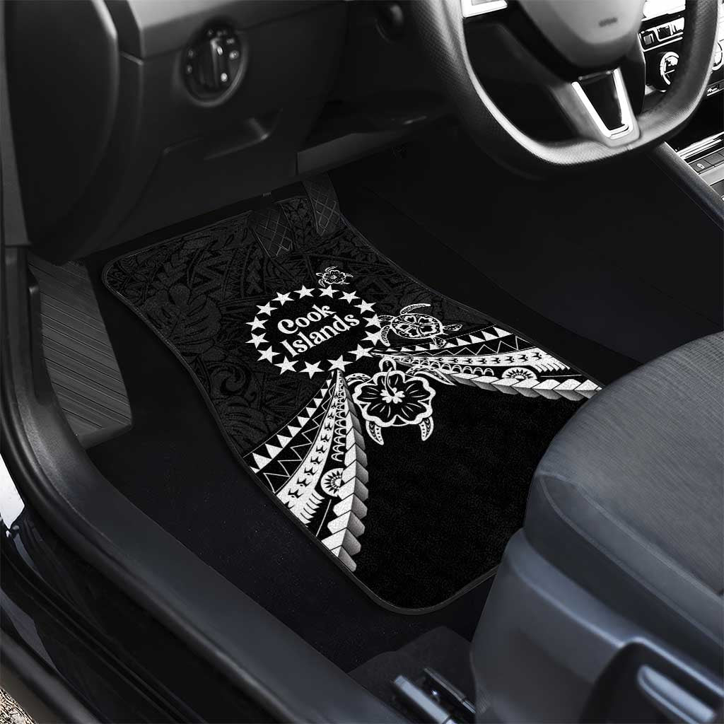 Kia Orana Cook Islands Car Mats 2025 Pasifika Polynesian Turtle Black Color LT14 - Polynesian Pride