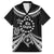 Kia Orana Cook Islands Family Matching Off Shoulder Short Dress and Hawaiian Shirt 2025 Pasifika Polynesian Turtle Black Color
