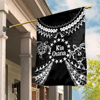 Kia Orana Cook Islands Garden Flag 2025 Pasifika Polynesian Turtle Black Color LT14 House Flag Black - Polynesian Pride