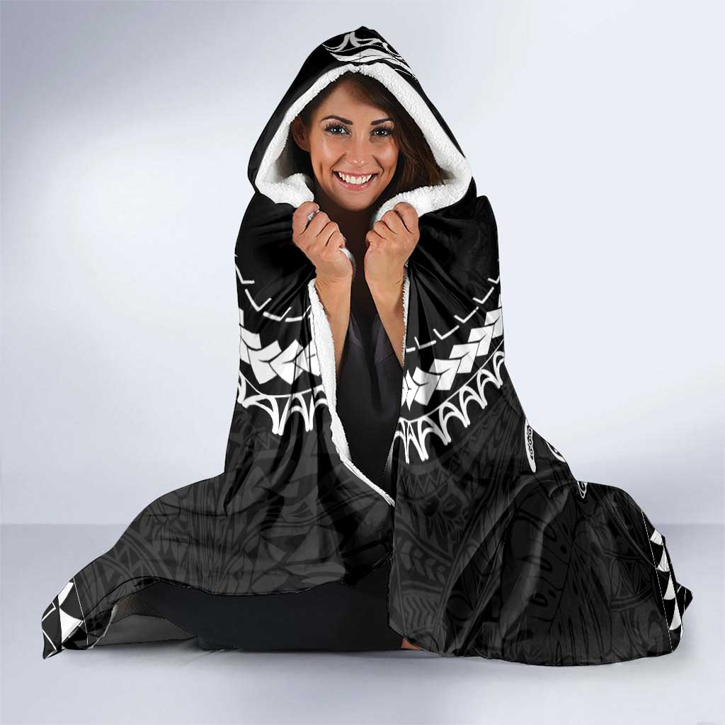 Kia Orana Cook Islands Hooded Blanket 2025 Pasifika Polynesian Turtle Black Color LT14 - Polynesian Pride