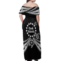 Kia Orana Cook Islands Off Shoulder Maxi Dress 2025 Pasifika Polynesian Turtle Black Color LT14 - Polynesian Pride