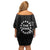 Kia Orana Cook Islands Off Shoulder Short Dress 2025 Pasifika Polynesian Turtle Black Color