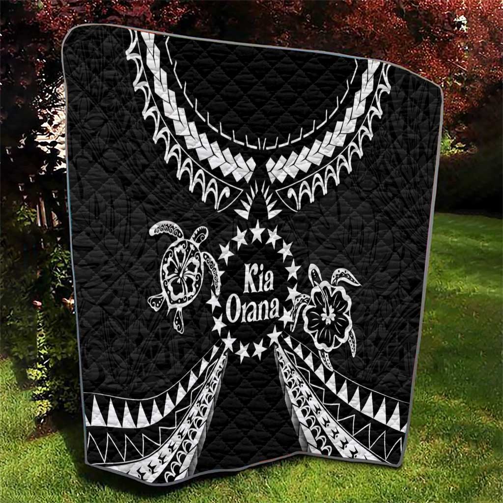 Kia Orana Cook Islands Quilt 2025 Pasifika Polynesian Turtle Black Color