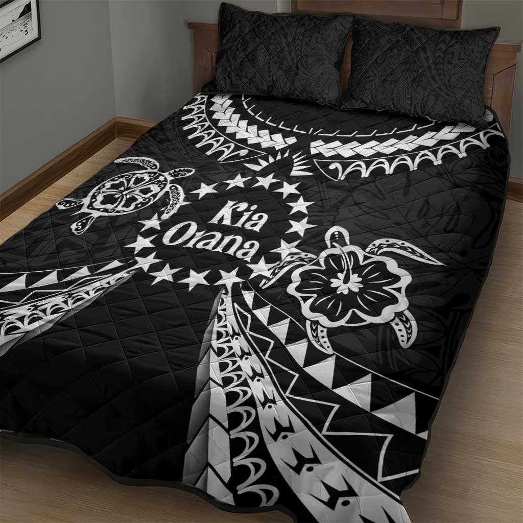 Kia Orana Cook Islands Quilt Bed Set 2025 Pasifika Polynesian Turtle Black Color LT14 - Polynesian Pride