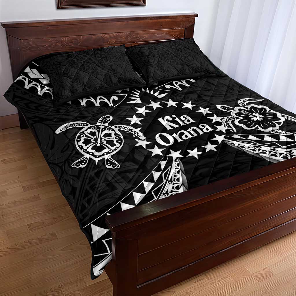 Kia Orana Cook Islands Quilt Bed Set 2025 Pasifika Polynesian Turtle Black Color LT14 - Polynesian Pride