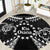 Kia Orana Cook Islands Round Carpet 2025 Pasifika Polynesian Turtle Black Color