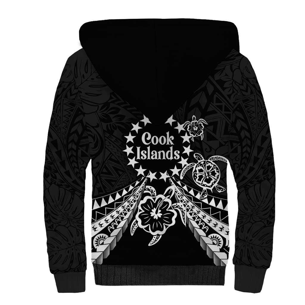 Kia Orana Cook Islands Sherpa Hoodie 2025 Pasifika Polynesian Turtle Black Color LT14 - Polynesian Pride