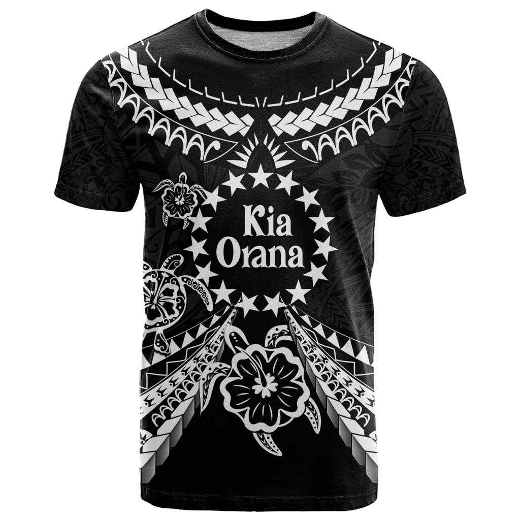 Kia Orana Cook Islands T Shirt 2025 Pasifika Polynesian Turtle Black Color LT14 Black - Polynesian Pride