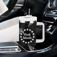 Kia Orana Cook Islands Tumbler With Handle 2025 Pasifika Polynesian Turtle Black Color LT14 - Polynesian Pride