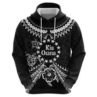 Kia Orana Cook Islands Zip Hoodie 2025 Pasifika Polynesian Turtle Black Color