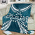 Kia Orana Cook Islands Blanket Polynesian Turtle Crowberry Blue Color
